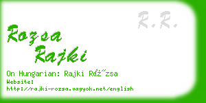 rozsa rajki business card